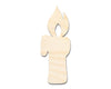 Unfinished Wood Candle Shape - Craft - up to 46"