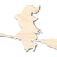 Unfinished Wood Cute Flying Witch Shape - Craft - up to 46"