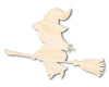 Unfinished Wood Cute Flying Witch Shape - Craft - up to 46"