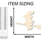 Unfinished Wood Cute Flying Witch Shape - Craft - up to 46"