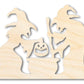 Unfinished Wood Witches Brewing Scene Shape - Craft - up to 46"