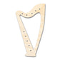 Unfinished Wood Harp with Holes Shape - Craft - up to 46"