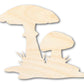 Unfinished Wood Mushrooms Shape - Craft - up to 46"