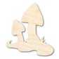 Unfinished Wood Mushrooms Shape - Craft - up to 46"