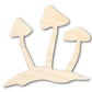 Unfinished Wood Mushrooms Shape - Craft - up to 46"