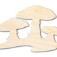 Unfinished Wood Mushrooms Shape - Craft - up to 46"