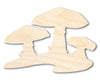 Unfinished Wood Mushrooms Shape - Craft - up to 46"