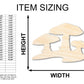 Unfinished Wood Mushrooms Shape - Craft - up to 46"