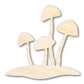 Unfinished Wood Mushrooms Shape - Craft - up to 46"