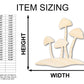 Unfinished Wood Mushrooms Shape - Craft - up to 46"