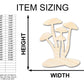 Unfinished Wood Mushrooms Shape - Craft - up to 46"