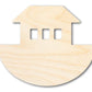 Unfinished Wood Noah's Ark with Windows Shape - Craft - up to 46"