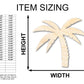 Unfinished Wood Palm Tree Shape - Craft - up to 46"
