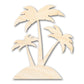Unfinished Wood Palm Trees Shape - Craft - up to 46"