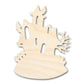 Unfinished Wood Haunted House Shape - Craft - up to 46"