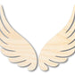 Unfinished Wood Angel Wings Shape - Craft - up to 46"