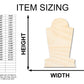 Unfinished Wood Tombstone Shape - Craft - up to 46"