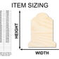 Unfinished Wood Tombstone Shape - Craft - up to 46"