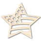 Unfinished Wood USA Star Shape - Craft - up to 46"