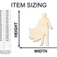 Unfinished Wood Vampire Shape - Craft - up to 46"