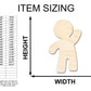 Unfinished Wood Waving Gingerbread Shape - Craft - up to 46"