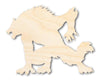 Unfinished Wood Werewolf Shape - Craft - up to 46"