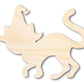 Unfinished Wood Wizard Cat Shape - Craft - up to 46"