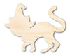 Unfinished Wood Wizard Cat Shape - Craft - up to 46"