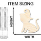 Unfinished Wood Witch Cat Shape - Craft - up to 46"