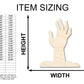 Unfinished Wood Zombie Hand Shape - Craft - up to 46"