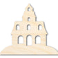 Unfinished Wood Halloween House Shape - Craft - up to 46"