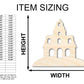 Unfinished Wood Halloween House Shape - Craft - up to 46"