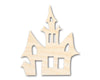 Unfinished Wood Spooky House Shape - Craft - up to 46"