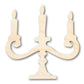 Unfinished Wood Candelabra Shape - Craft - up to 46"