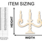 Unfinished Wood Candelabra Shape - Craft - up to 46"