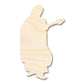 Unfinished Wood Renaissance Bard Shape - Craft - up to 46"