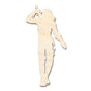Unfinished Wood Swordsman Shape - Craft - up to 46"