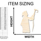 Unfinished Wood Wizard Shape - Craft - up to 46"