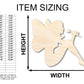 Unfinished Wood Fairy Shape - Craft - up to 46"