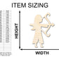 Unfinished Wood Archer Shape - Craft - up to 46"