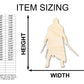 Unfinished Wood Warrior Shape - Craft - up to 46"