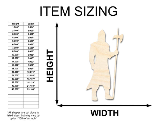 Unfinished Wood Guardsman Shape - Craft - up to 46"
