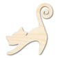Unfinished Wood Swirly Cat Shape - Craft - up to 46"