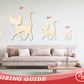 Unfinished Wood Cat Silhouette Shape - Craft - up to 46"
