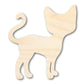 Unfinished Wood Cat Silhouette Shape - Craft - up to 46"