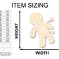 Unfinished Wood Voodoo Doll Shape - Craft - up to 46"