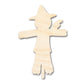 Unfinished Wood Scarecrow Shape - Craft - up to 46"