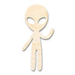 Unfinished Wood Alien Greetings Shape - Craft - up to 46"