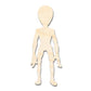 Unfinished Wood Grey Alien Shape - Craft - up to 46"