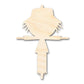 Unfinished Wood Scarecrow Shape - Craft - up to 46"